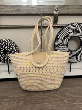 PuTian Woven Tote bag. Summer Beach bag